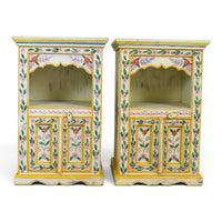 Hand Painted Reclaimed Bedside Cabinet Cupboard