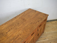 Large Vintage School Teak Science Lab Sideboard Cabinet Kitchen Island