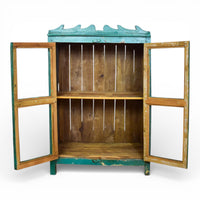 Vintage Rustic Painted Wooden Cupboard Cabinet