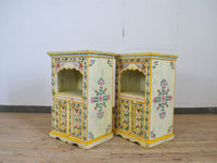 Hand Painted Reclaimed Bedside Cabinet Cupboard