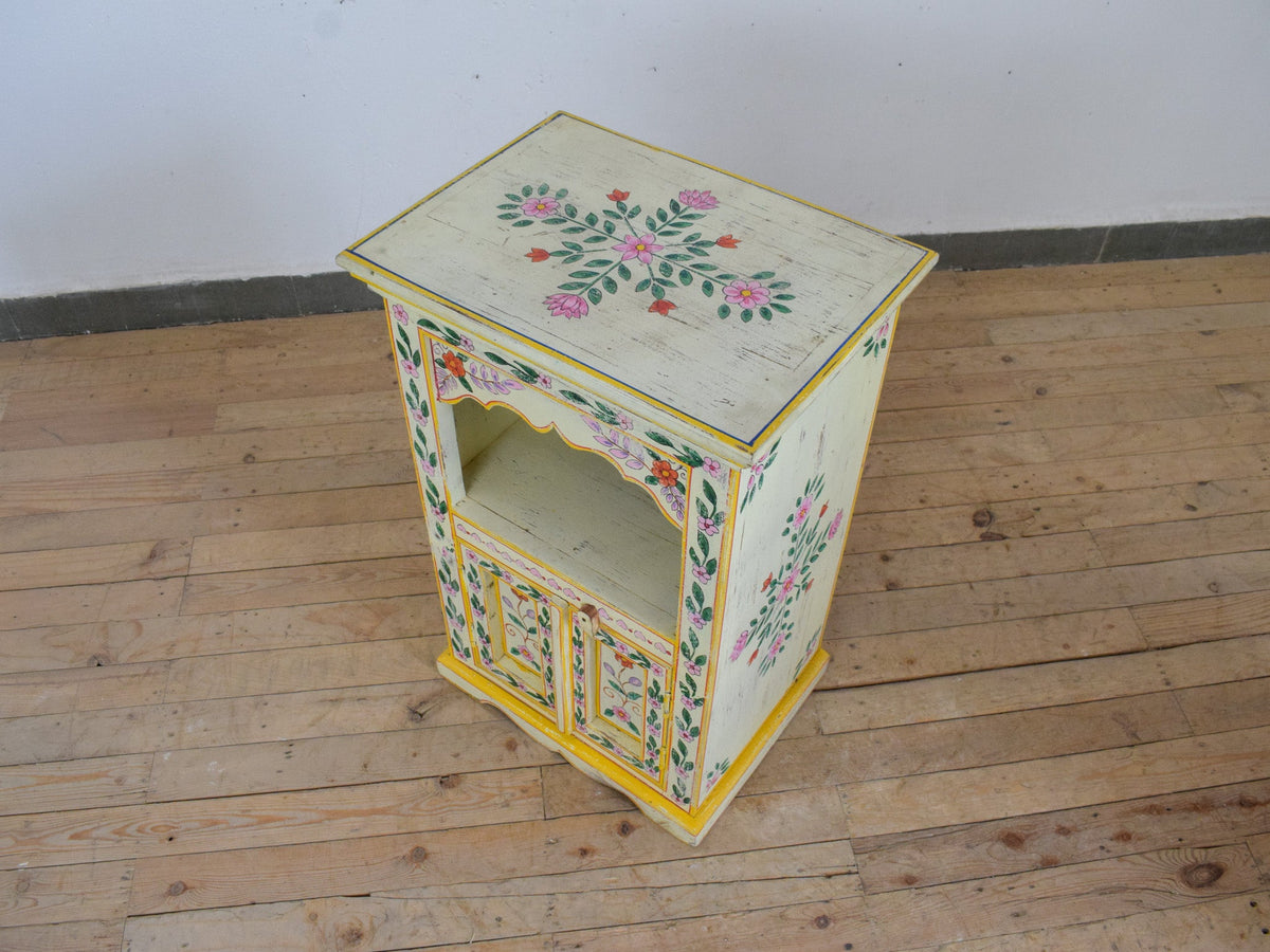 Hand Painted Reclaimed Bedside Cabinet Cupboard