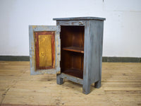 Vintage Reclaimed Carved Wood Pair of Bed Side Cabinet Cupboard
