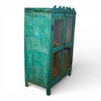 Vintage Rustic Painted Wooden Cupboard Cabinet