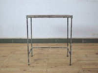 Vintage Style Wood and Metal Nest of Two Coffee Side Tables