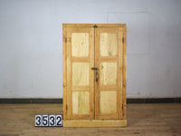 Vintage Rustic Bleached Wood Cupboard Cabinet Storage