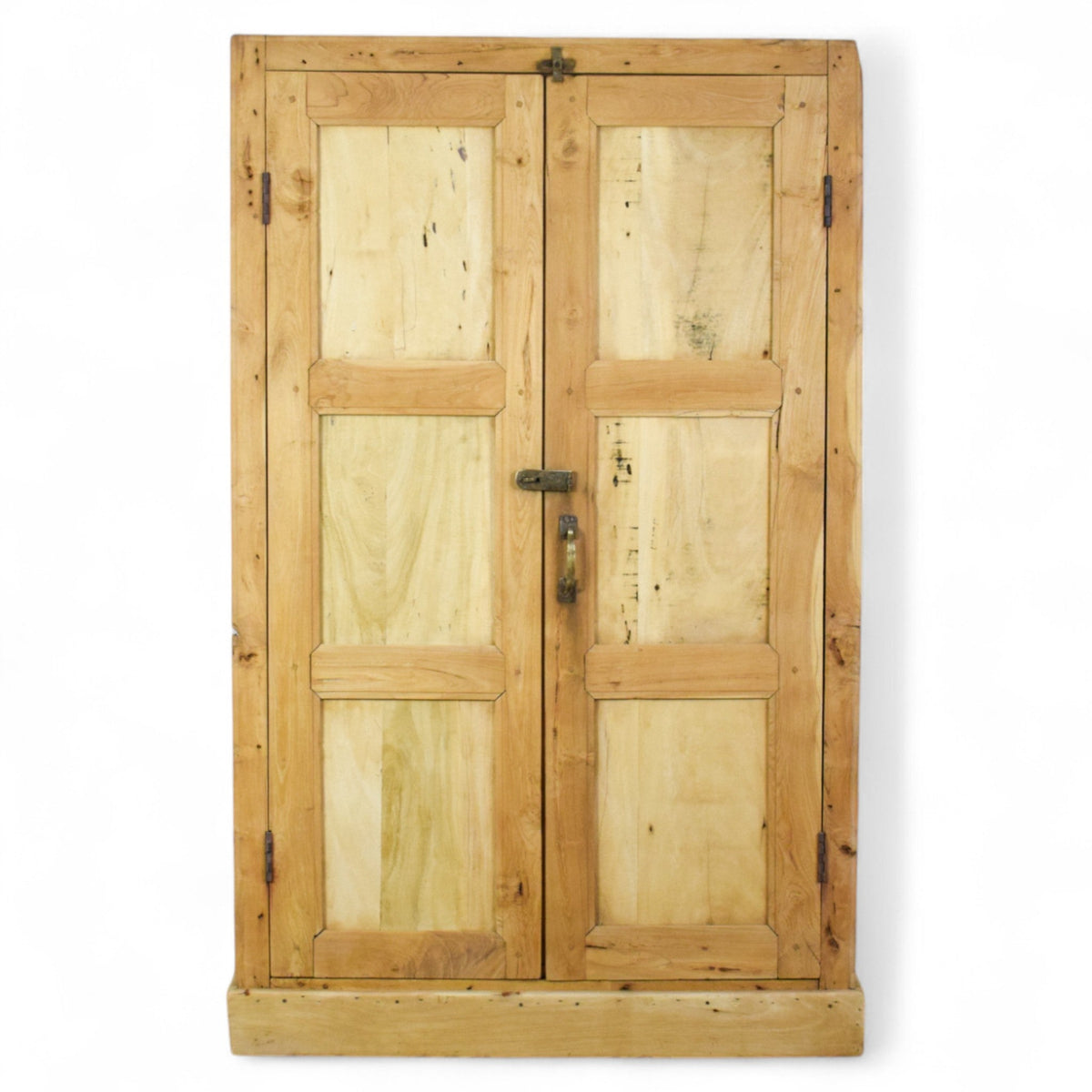 Vintage Rustic Bleached Wood Cupboard Cabinet Storage