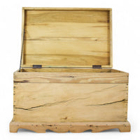 Vintage Bleached Wooden Chest Box Coffee Table