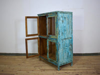 Vintage Worn Painted Rustic Cupboard Cabinet