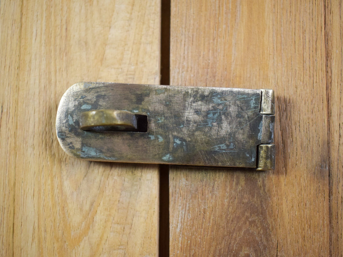 Vintage Rustic Bleached Wood Cupboard Cabinet Storage