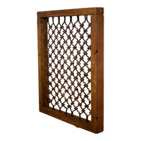 Vintage Wooden Iron Metal Indian Jali Window Frame