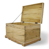 Vintage Bleached Wooden Chest Box Coffee Table