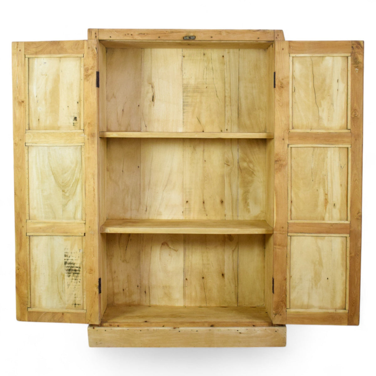 Vintage Rustic Bleached Wood Cupboard Cabinet Storage