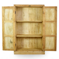 Vintage Rustic Bleached Wood Cupboard Cabinet Storage