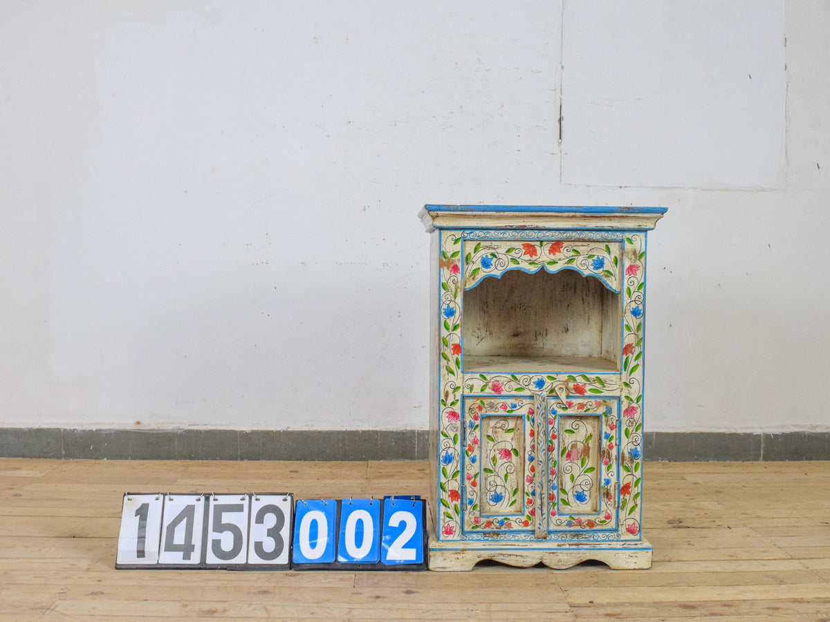 Hand Painted Reclaimed Bedside Cabinet Cupboard