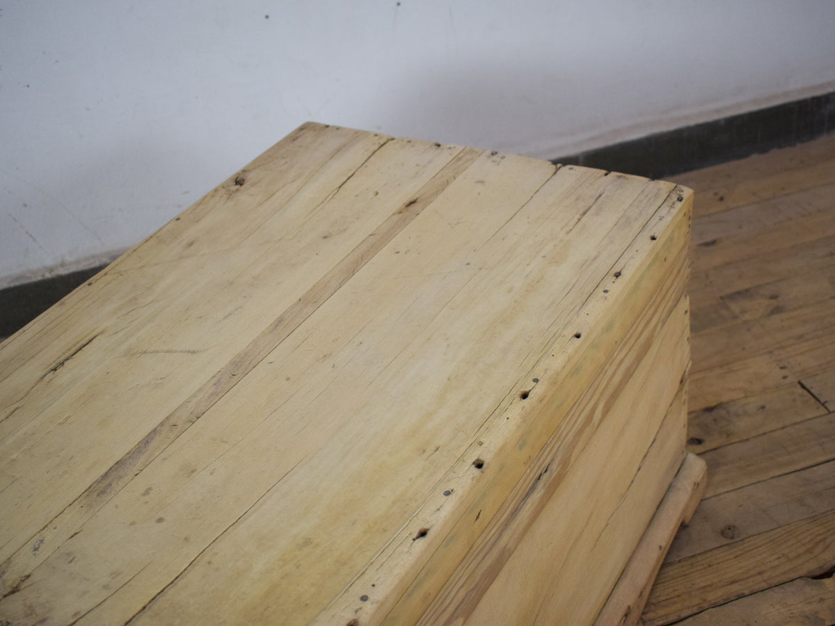 Vintage Bleached Wooden Chest Box Coffee Table