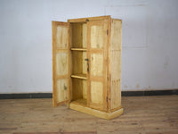 Vintage Rustic Bleached Wood Cupboard Cabinet Storage