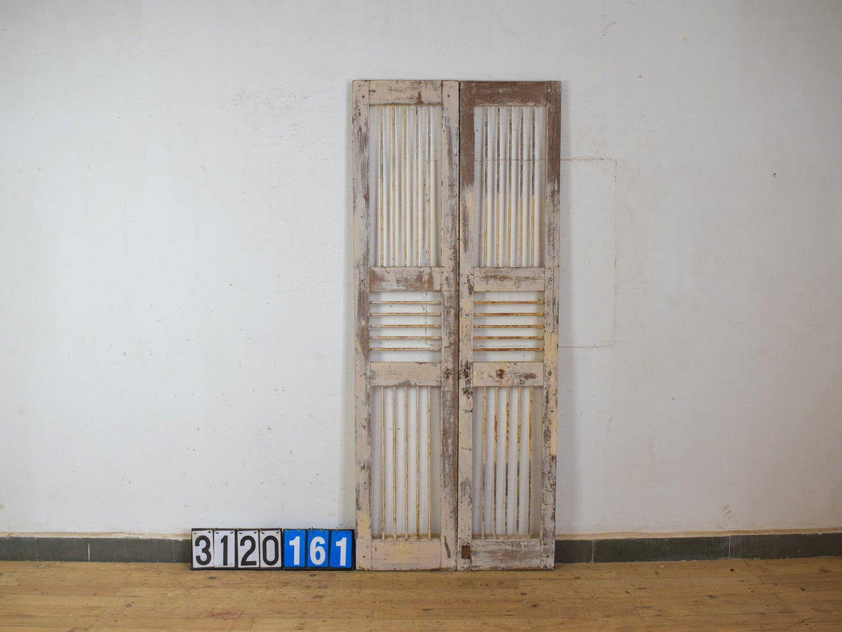 Pair of Antique Vintage Indian Doors Shutters