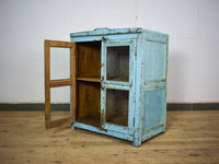 Vintage Worn Painted Rustic Cupboard Cabinet