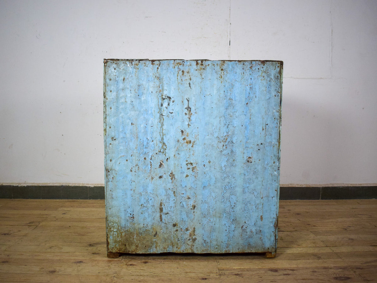 Vintage Worn Painted Rustic Cupboard Cabinet