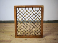 Vintage Wooden Iron Metal Indian Jali Window Frame