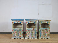 Hand Painted Reclaimed Bedside Cabinet Cupboard