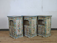 Hand Painted Reclaimed Bedside Cabinet Cupboard