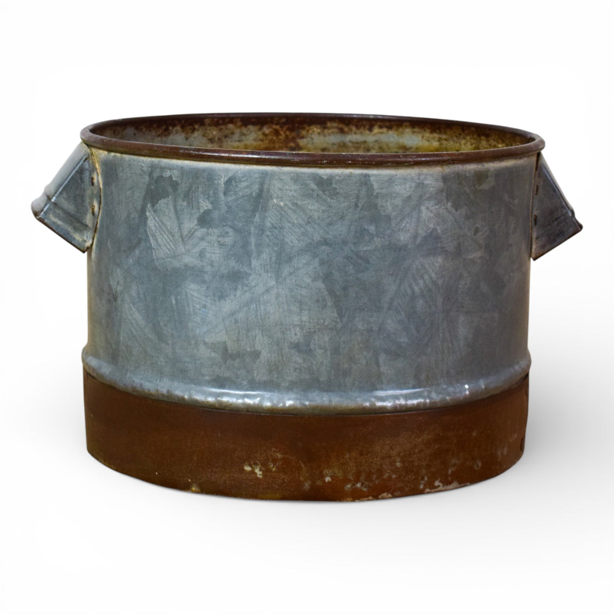 Vintage Rustic Metal Planter