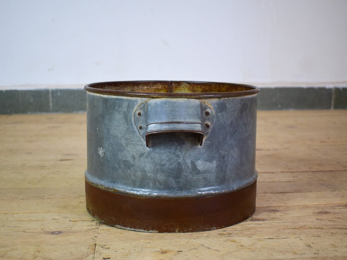 Vintage Rustic Metal Planter