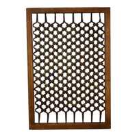 Vintage Wooden Iron Metal Indian Jali Window Frame