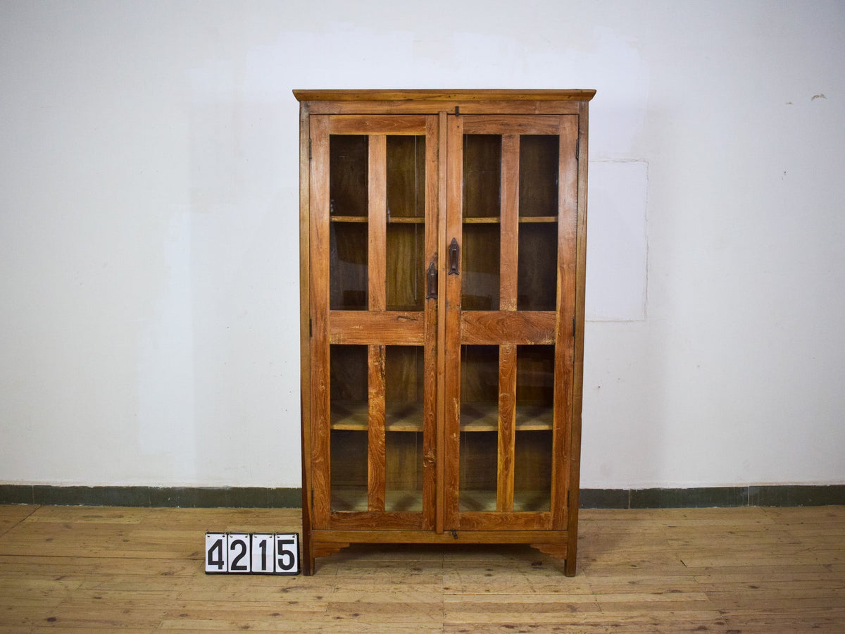 Large Vintage Rustic Wooden Housekeepers Cupboard Cabinet