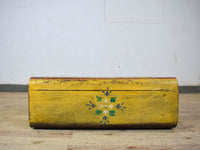Vintage Indian Hand Painted Metal Travel Trunk Chest