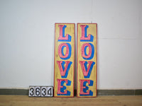 Hand Painted Vintage Design Wooden 'LOVE' Sign - LARGE 110 cm