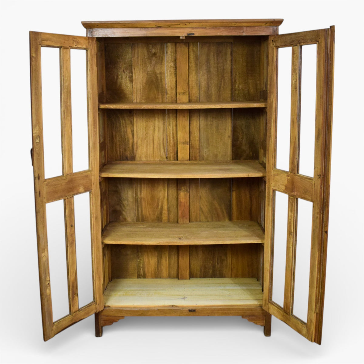 Large Vintage Rustic Wooden Housekeepers Cupboard Cabinet