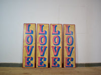 Hand Painted Vintage Design Wooden 'LOVE' Sign - LARGE 110 cm