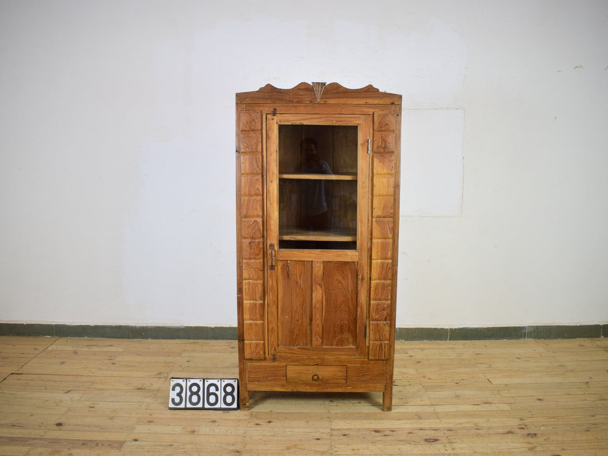 Vintage Rustic Wooden Cupboard Cabinet