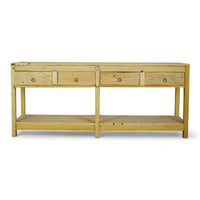 Vintage Solid Wood Rustic Sideboard Cupboard Drawers