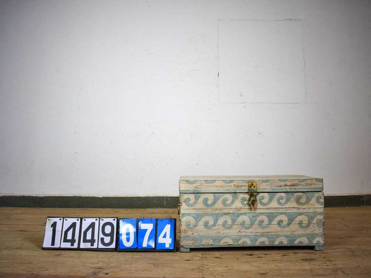Hand Painted Vintage Chest Trunk Box