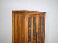 Large Vintage Rustic Wooden Housekeepers Cupboard Cabinet