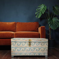Hand Painted Vintage Chest Trunk Box