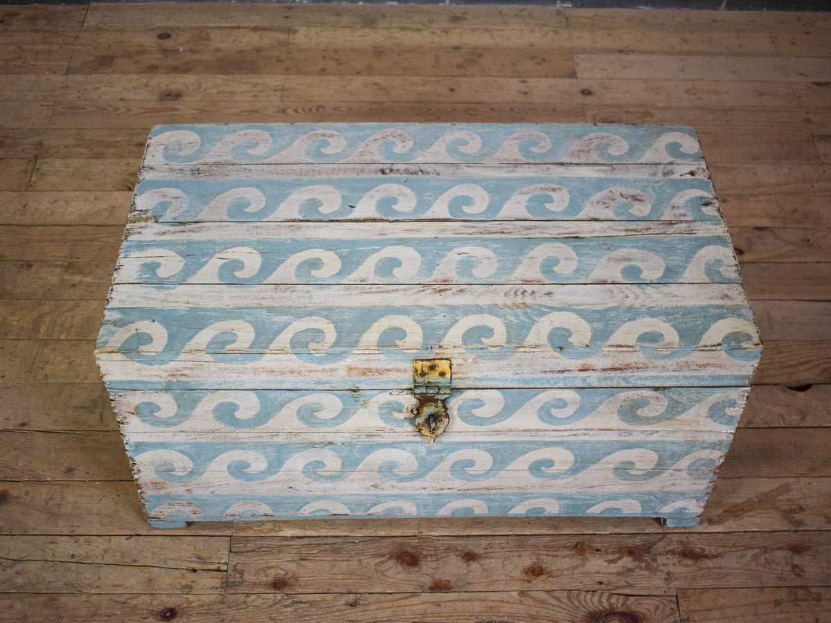 Hand Painted Vintage Chest Trunk Box