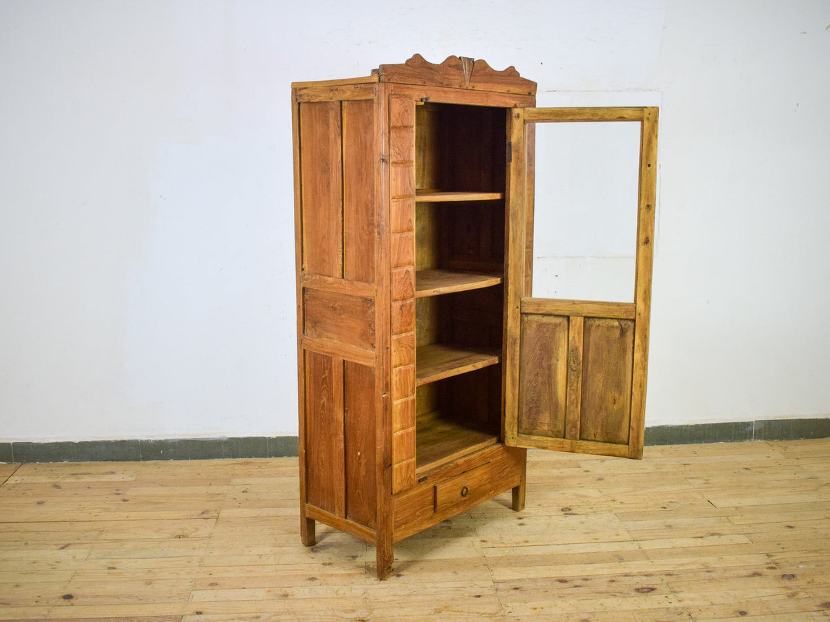 Vintage Rustic Wooden Cupboard Cabinet