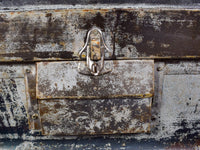 Vintage Indian Hand Painted Metal Travel Trunk Chest