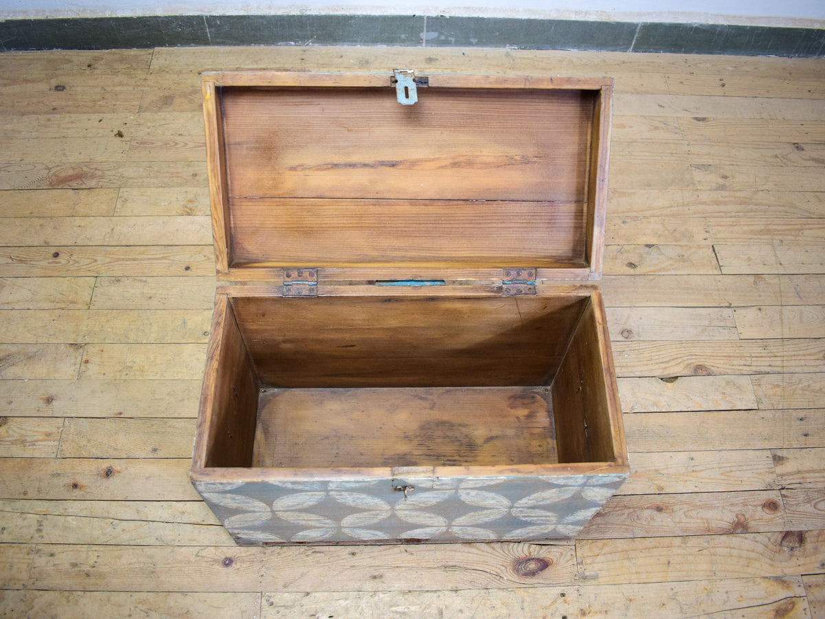 Hand Painted Vintage Chest Trunk Box