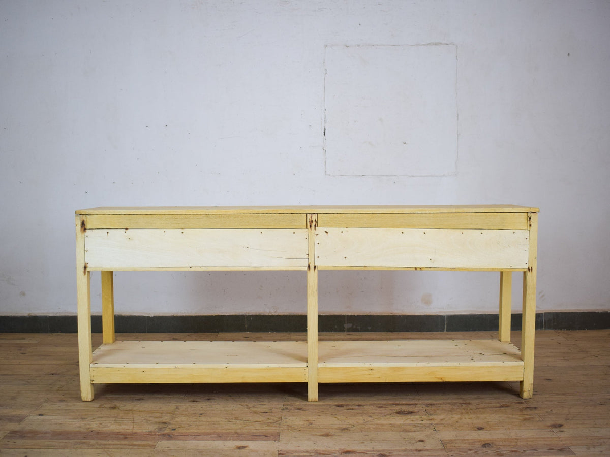 Vintage Solid Wood Rustic Sideboard Cupboard Drawers