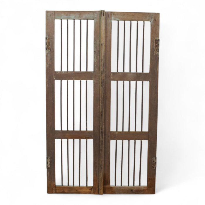 Pair of Antique Vintage Indian Doors Shutters