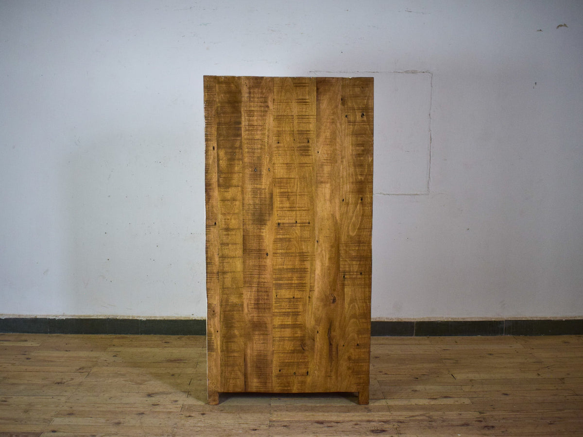 Vintage Worn Painted Rustic Cupboard Cabinet