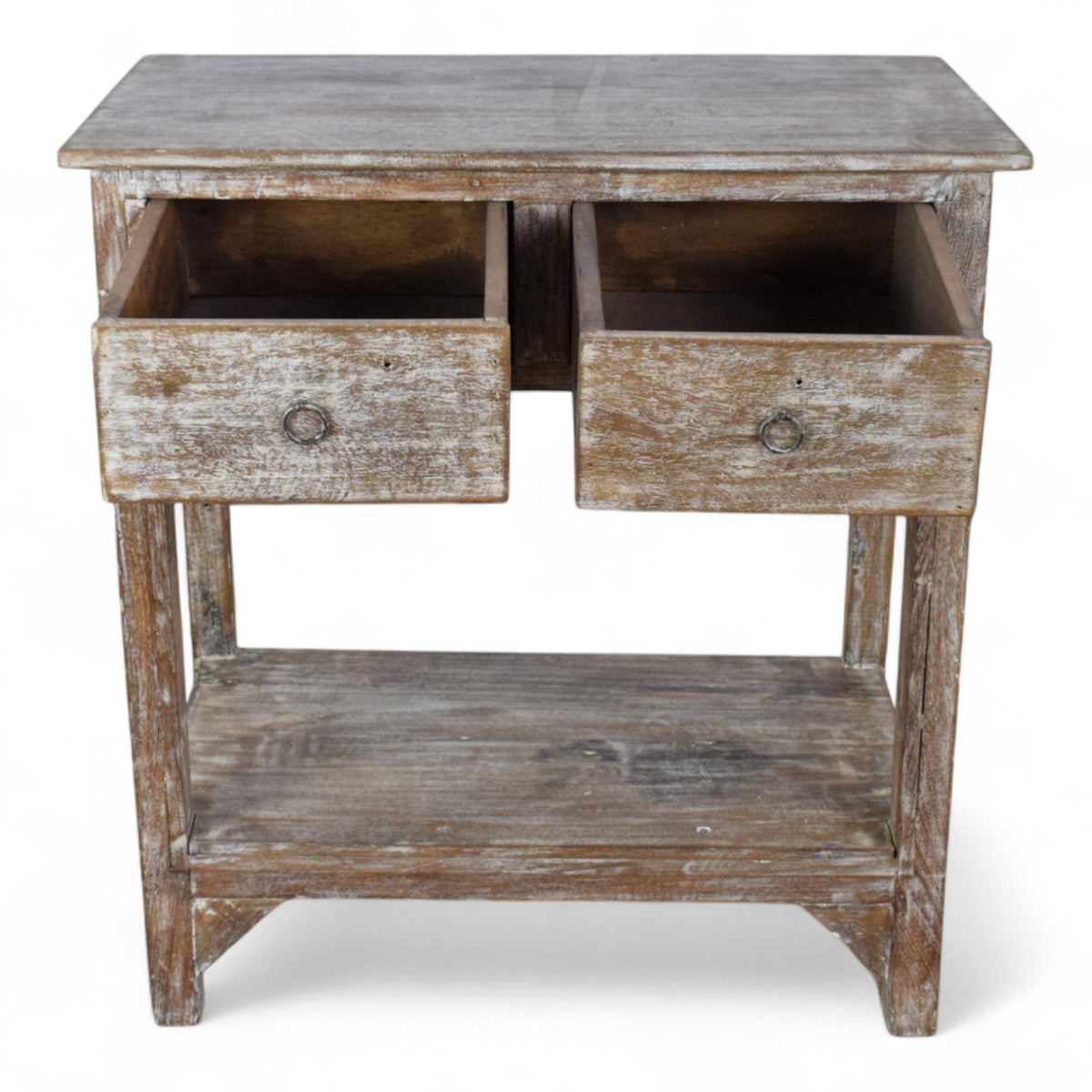 Vintage Wooden Table Kitchen Island Prep Table Drawers