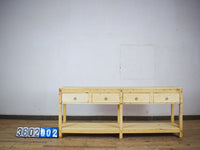 Vintage Solid Wood Rustic Sideboard Cupboard Drawers