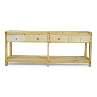 Vintage Solid Wood Rustic Sideboard Cupboard Drawers