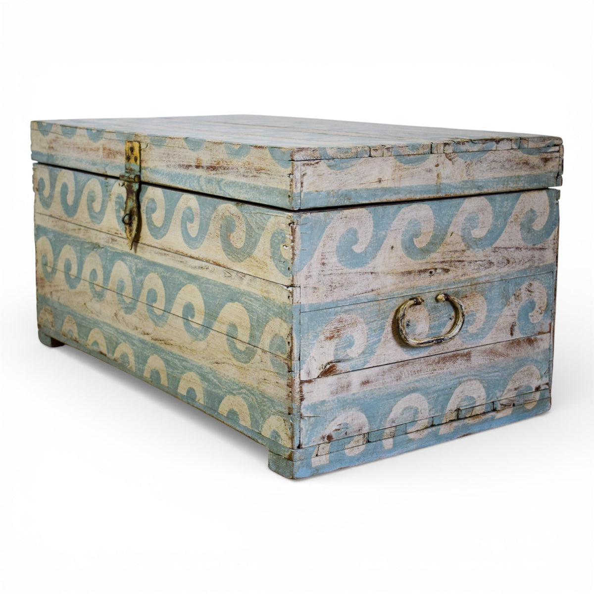 Hand Painted Vintage Chest Trunk Box